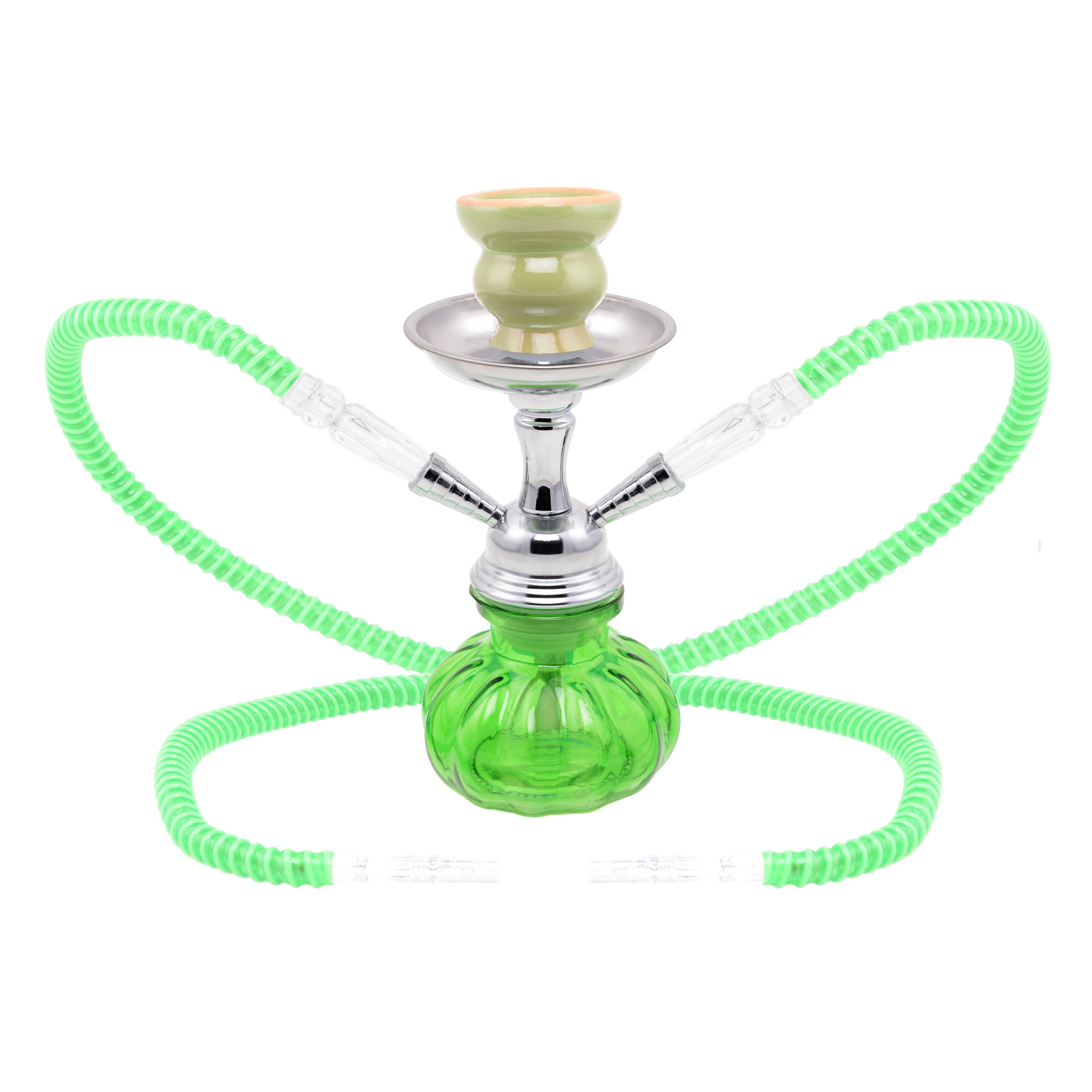 NARGHILE' ATOMIC 25cm 2 HOSE - VERDE