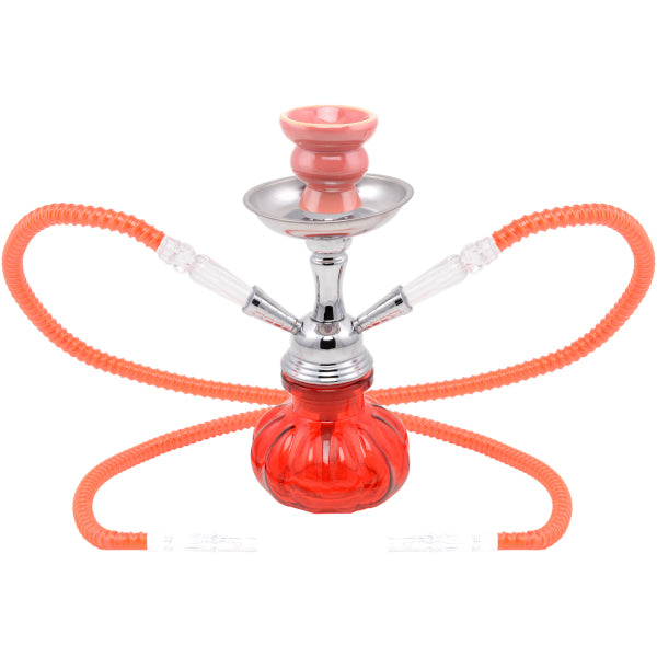NARGHILE' ATOMIC 25cm 2 HOSE - ROSSO