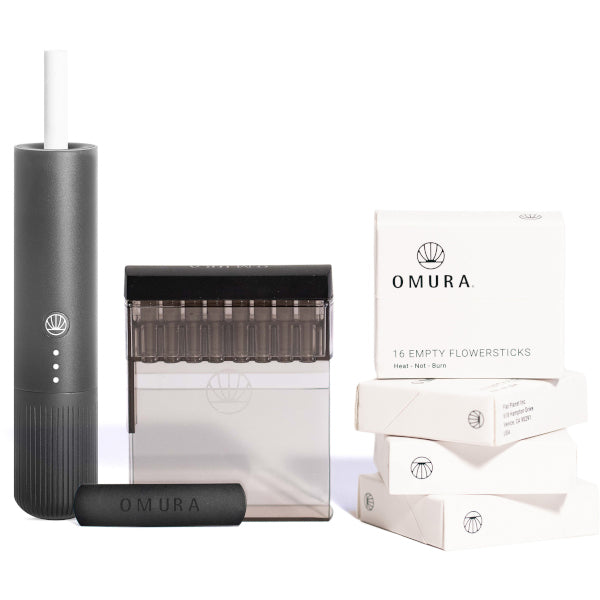 OMURA SET COMPLETO VAPORIZZATORE FLOWERSTICKS SERIE 1 - NERO