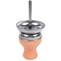BRACIERE PER NARGHILE' IN CERAMICA NATURALE CON SET X CARBONE