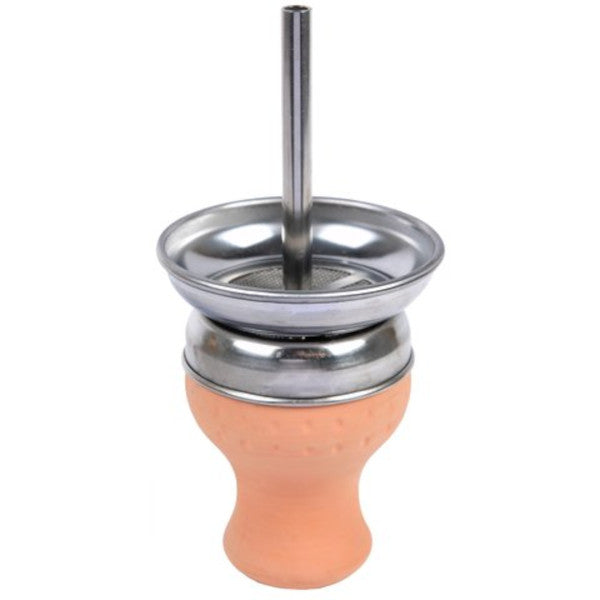 BRACIERE PER NARGHILE' IN CERAMICA NATURALE CON SET X CARBONE