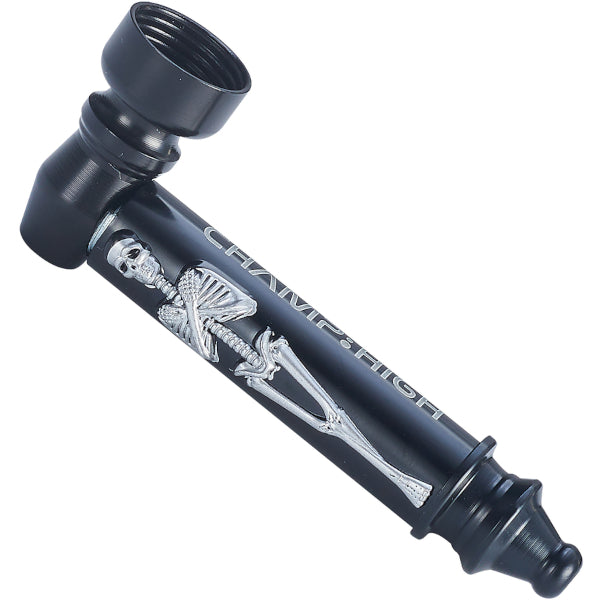 PIPA IN METALLO BLACK SKELETON 8cm - 12  PZ COLORI ASSORTITI