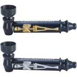 PIPA IN METALLO BLACK SKELETON 8cm - 12  PZ COLORI ASSORTITI