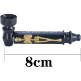 PIPA IN METALLO BLACK SKELETON 8cm - 12  PZ COLORI ASSORTITI