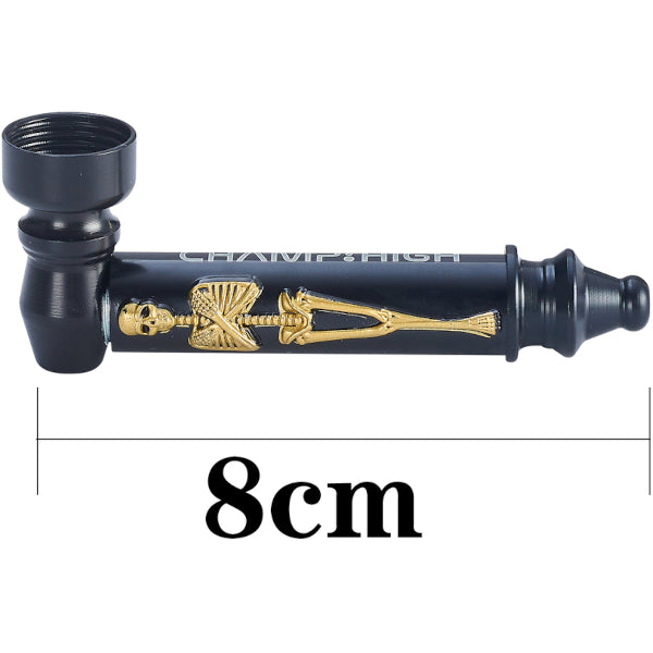 PIPA IN METALLO BLACK SKELETON 8cm - 12  PZ COLORI ASSORTITI