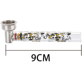 PIPA IN METALLO E VETRO 9cm - 16 PEZZI IMMAGINI ASSORTITE