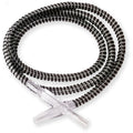 HOSE PER NARGHILE' 150cm - TRASPARENTE E NERO