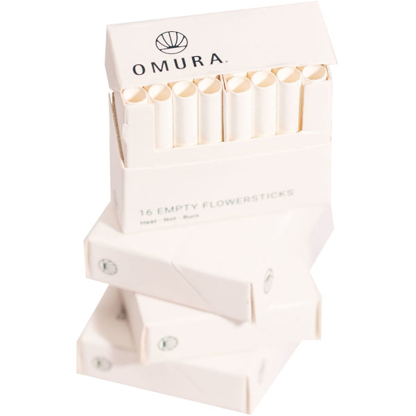 OMURA FLOWERSTICKS VUOTI PER VAPORIZZATORE SERIE 1 - 4 BOX DA 16 PZ