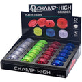 GRINDER IN PLASTICA 42mm 3 PARTI - 24 PEZZI COLORI ASSORTITI
