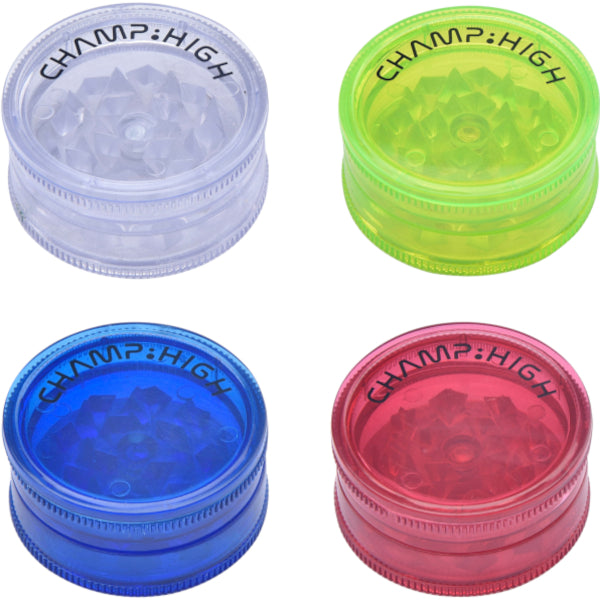 GRINDER IN PLASTICA 42mm 3 PARTI - 24 PEZZI COLORI ASSORTITI