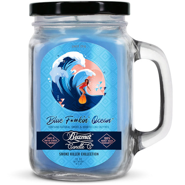 BEAMER CANDLE CO. - SMOKE KILLER - LARGE - BLUE F*#KIN' OCEAN