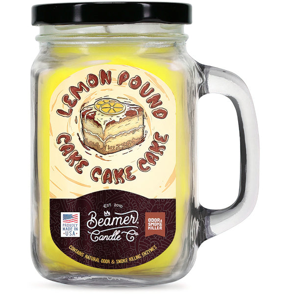BEAMER CANDLE CO. - SMOKE KILLER - LARGE - LEMON POUND CAKE CAKE CAKE