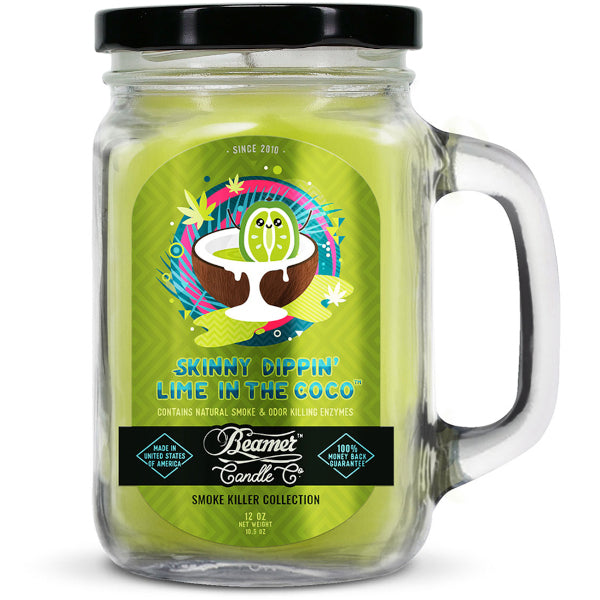 BEAMER CANDLE CO. - SMOKE KILLER - LARGE - SKINNY DIPPIN' LIME IN THE COCO