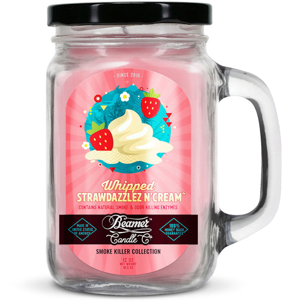 BEAMER CANDLE CO. - SMOKE KILLER - LARGE - WHIPPED STRAWDAZZLEZ N CREAM