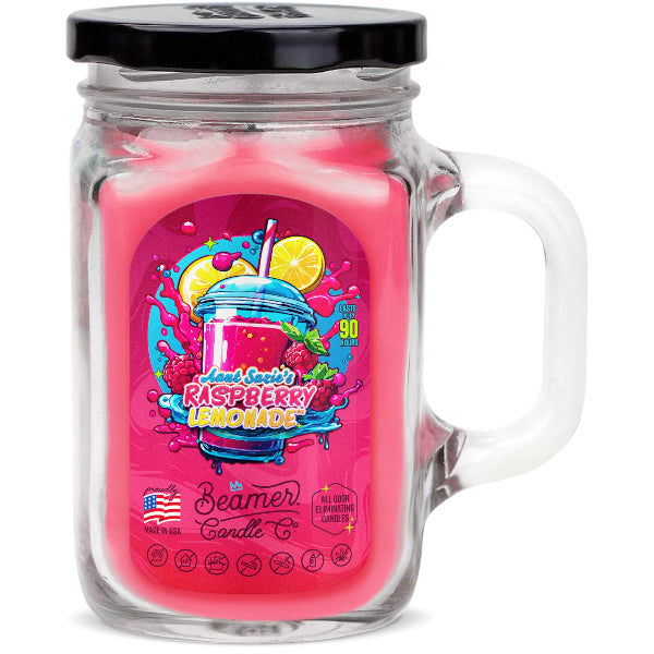 BEAMER CANDLE CO. - AROMATIC HOME SERIES - LARGE -  AUNT SUZIE'S  RASPBERRY LEMONADE