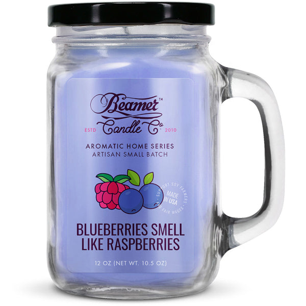 BEAMER CANDLE CO. - AROMATIC HOME SERIES - LARGE - BLUEBERRIES SMELL LIKE RASPBERRIES