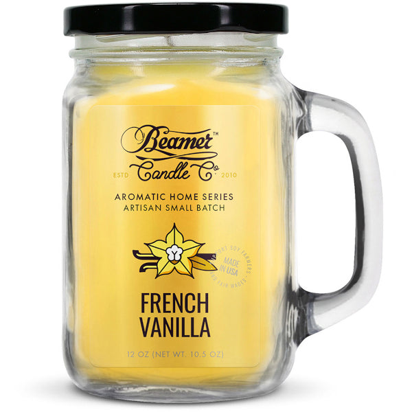 BEAMER CANDLE CO. - AROMATIC HOME SERIES -  LARGE -FRENCH VANILLA