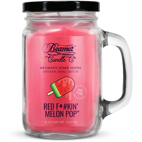 BEAMER CANDLE CO. - AROMATIC HOME SERIES -  LARGE -RED F*#KIN' MELON POP