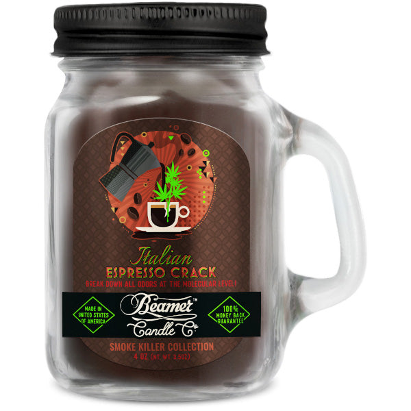 BEAMER CANDLE CO. - SMOKE KILLER - DOUBLE SHOT+ SMALL - ITALIAN ESPRESSO CRACK