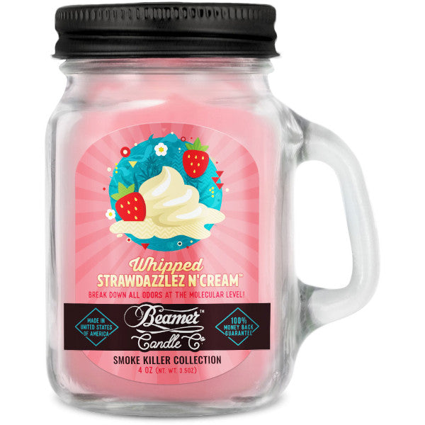 BEAMER CANDLE CO. - SMOKE KILLER - DOUBLE SHOT+ SMALL - WHIPPED STRAWDAZZLEZ N CREAM