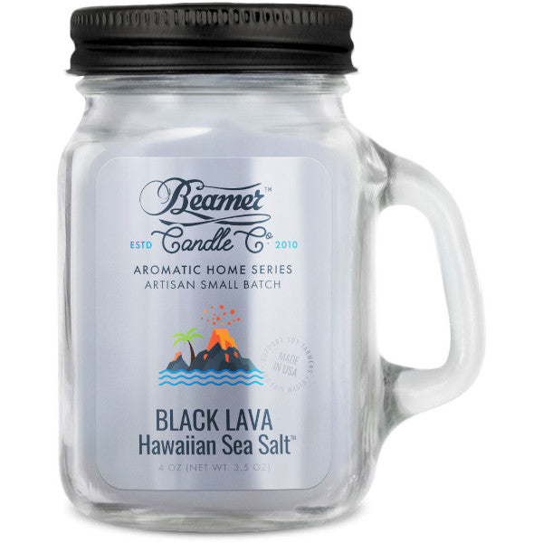 BEAMER CANDLE CO. - AROMATIC HOME SERIES - DOUBLE SHOT+ SMALL - BLACK LAVA HAWAIIAN SEA SALT