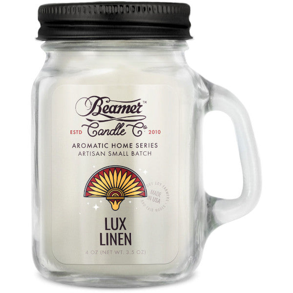 BEAMER CANDLE CO. - AROMATIC HOME SERIES - DOUBLE SHOT+ SMALL - LUX LINEN
