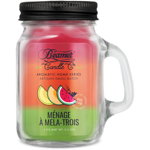 BEAMER CANDLE CO. - AROMATIC HOME SERIES - DOUBLE SHOT+ SMALL - MENAGE A MELA TROIS