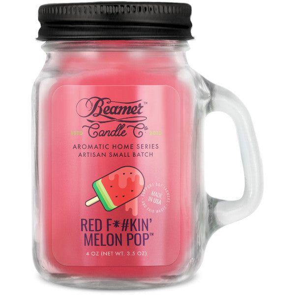 BEAMER CANDLE CO. - AROMATIC HOME SERIES - DOUBLE SHOT+ SMALL - RED F*#KIN' MELON POP