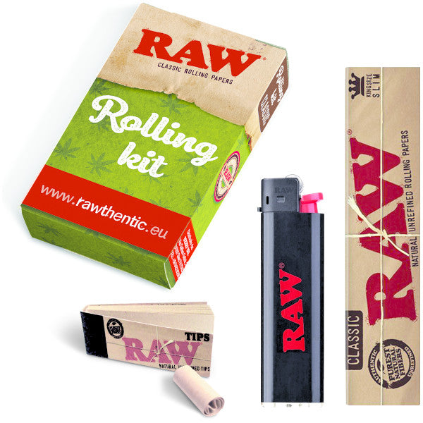RAW KIT DISTRIBUTORE CARTINA CLASSIC KSS + TIPS + ACCENDINO ORIGINAL