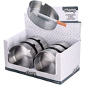 POSACENERE IN ACCIAIO SATINATO 8 cm - 6 PEZZI