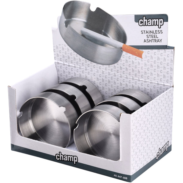 POSACENERE IN ACCIAIO SATINATO 8 cm - 6 PEZZI