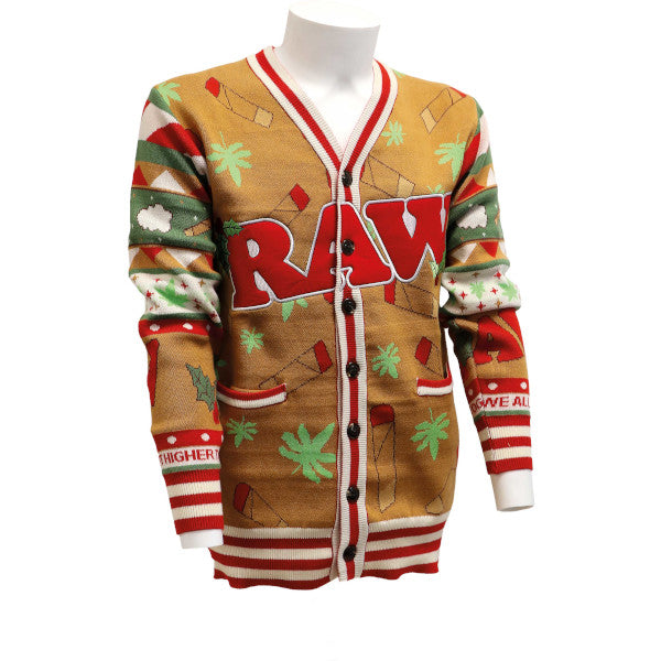 RAW UGGO HOLIDAY CARDIGAN LARGE