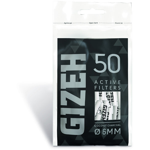 GIZEH ACTIVE FILTER 6MM BAG  - 50 PZ