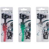 PIPA IN VETRO E ALLUMINIO 14 cm - 12 PZ COLORI ASSORTITI