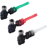 PIPA IN VETRO E ALLUMINIO 14 cm - 12 PZ COLORI ASSORTITI