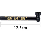 PIPA SKULL IN VETRO E METALLO 12,5cm - 12 PZ COLORI ASSORTITI
