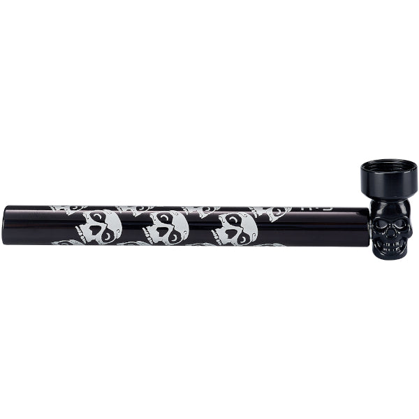 PIPA SKULL IN VETRO E METALLO 12,5cm - 12 PZ COLORI ASSORTITI