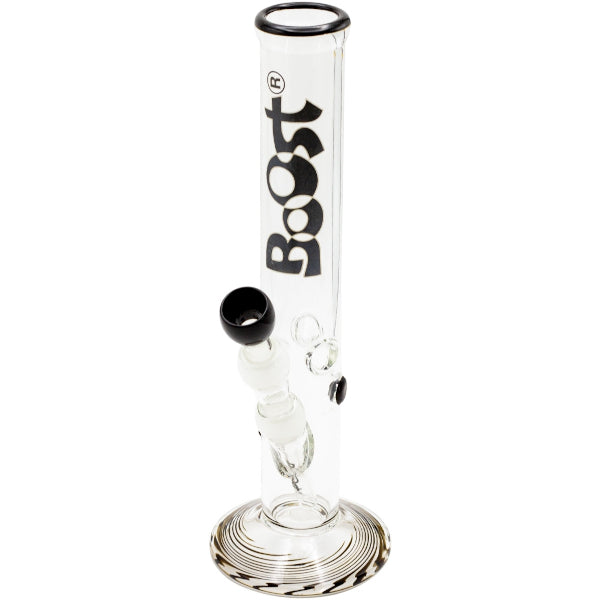 BOOST CANE GLASS BONG BLACK - 38cm