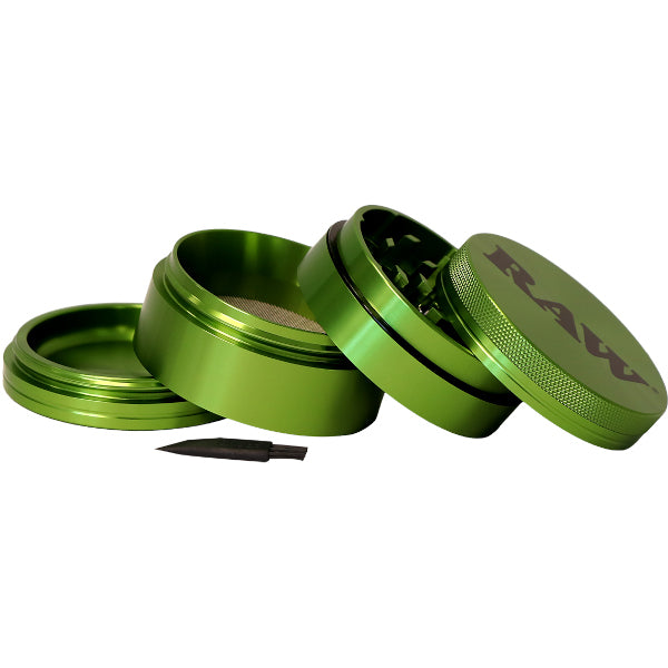 RAW GRINDER ALUMINIUM GREEN 4 PARTI 56 mm