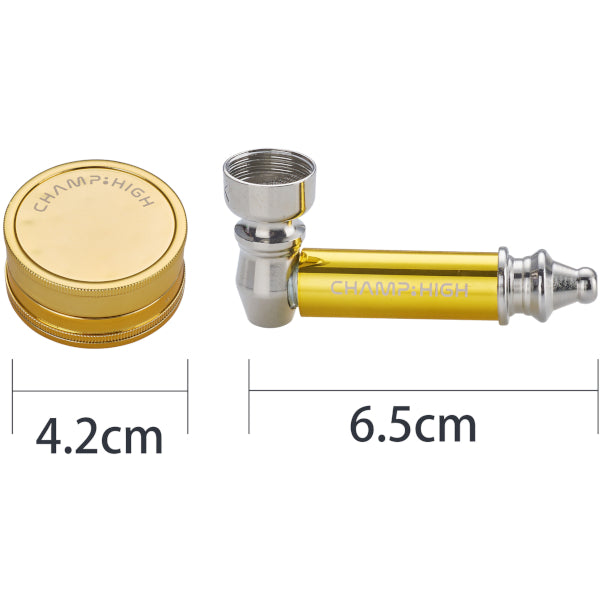 MINI METAL SHINY PIPE & GRINDER - 12 PZ COLORI ASSORTITI