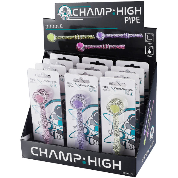 DOODLE GLASS PIPE - 12 PZ COLORI ASSORTITI