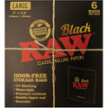 RAW SACK BLACK LARGE 6PCS