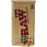 RAW PREROLLED TIPS - 100/TIN, 6/DISPLAY